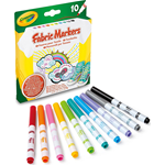 Crayola 58-8633 Set di 10 Pennarelli Sottili per Tessuti