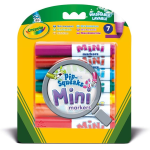 CRAYOLA- 7 Mini Pennarelli Lavabili, Formato Pocket, Punta Maxi