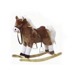 CAVALLO A DONDOLO MARRONE/BIANCO 70X30X65H