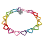 CHARM IT BRACCIALE A FORMA DI CUORE ARCOBALENO